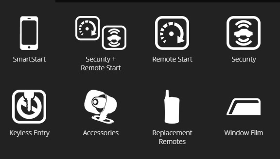 security menu - car security products
